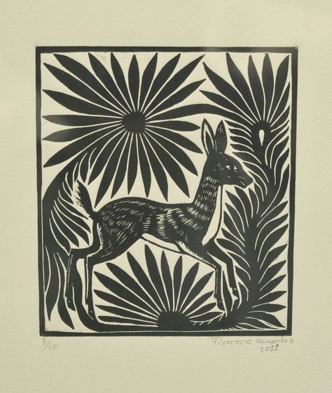 https://flic.kr/p/aVsMkr | Oaxaca Deer Mexico | This print of a deer and flowers was made by Florencio Hernandez, a young Mixtec artist from Pinotepa de Don Luis, Oaxaca, Mexico. Seen at the Museo de Culturas Populares in Coyoacan, Mexico City Sea Drawing, City Tattoo, Mexico Art, Woodcuts Prints, Mexican Artists, Time Tattoos, Black White Art, Black Ink Tattoos, A Deer