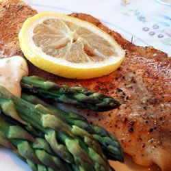 Hudson's Baked Tilapia with Dill Sauce Flounder Recipes, Pepper Seasoning, Baked Tilapia, Lemon Pepper Seasoning, Dill Sauce, Lemon Pepper, Fish Dishes, Seafood Dishes, Fish And Seafood