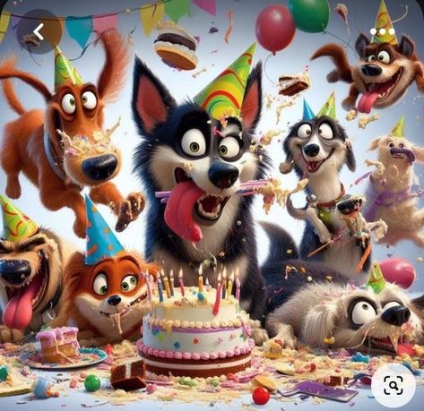 Happy Birthday With Animals, Happy Birthday Puppy, Happy Birthday Animals, Happy Birthday Wishes Pics, Birthday Wishes Pics, Funny Happy Birthday Wishes, Happy Birthday Kids, Happy Birthday Dog, Birthday Greetings Friend