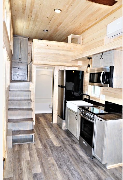 24-ft. Tiny House with a Stand Up Loft Two Loft Tiny House, 14x20 Tiny House With Loft, Tiny Home Layout 12x24, 12x24 Tiny House Loft, Guest Tiny House, 250 Sq Ft Tiny House, Tiny Loft Apartment Floor Plan, 144 Sq Ft Tiny House, 24ft Tiny House On Wheels