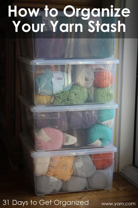 Are you drowning in yarn? If you are like most knitters and crocheters, I bet you are. Here are 16 clever yarn storage ideas to keep yarn neatly organized!