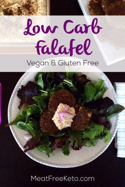 Low Carb Falafel Recipe | A delicious gluten free & vegan lower carb alternative to traditional falafel! Keto Vegan, Vegan Keto Diet, Vegan Keto Recipes, Falafels, Quick Vegetarian Meals, Falafel Recipe, Vegetarian Keto, Veggie Dinner, Vegan Keto