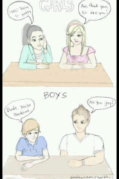 lol this is like so true but funny Guys Vs Girls, Sarah's Scribbles, School Memes, Crazy Funny Memes, Love Memes, Cute Comics, Really Funny Memes, Funny Comics, Funny Facts