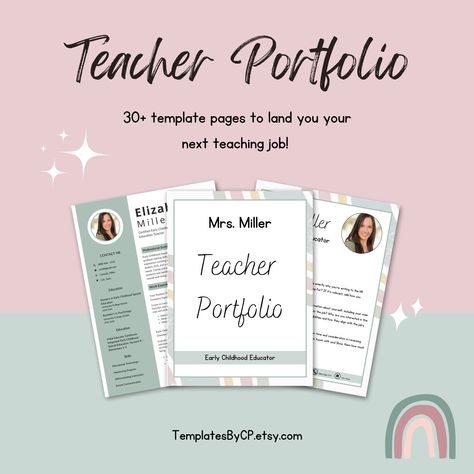 Teaching Practice Portfolio, Teacher Portfolios For Interviews, Teaching Portfolio Cover, Teacher Portfolio Template, Elementary Teacher Resume, Resume Teacher, Teacher Portfolio, Teaching Portfolio, Teaching Resume