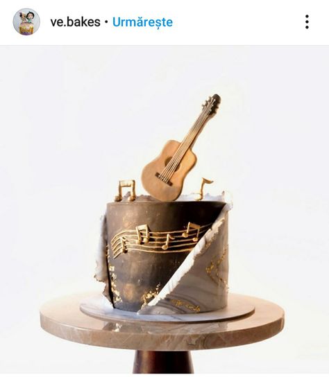 Violin Cake, Guitar Birthday Cakes, Guitar Birthday, Music Cake, Cake Simple, Birthday Cakes, Cake Ideas, Violin, Barware