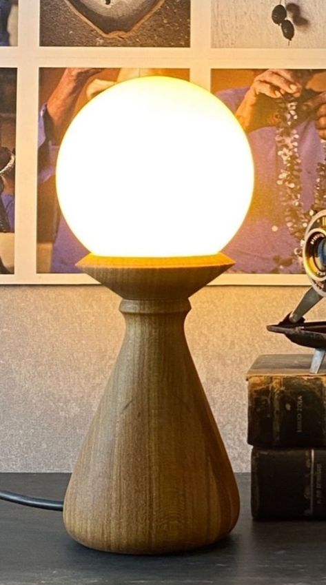 Wood Turned Lamp Base, Wood Lathe Turned Table Lamps, Wood Turned Lamp, Wooden Lamp Base, Wooden Lamps Design, Beautiful Furniture Pieces, Woodturning Art, Mid Century Modern Lamps, Lamp Inspiration