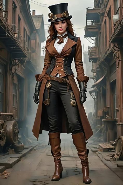 Modest Steampunk Fashion, Victorian Female Fashion, Steampunk Fashion Women Dresses, Steam Punk Fashion Women, Steam Punk Outfits Women, Steampunk Pirate Female, Modern Steampunk Fashion, Steampunk Costume Ideas, Steampunk Costume Women