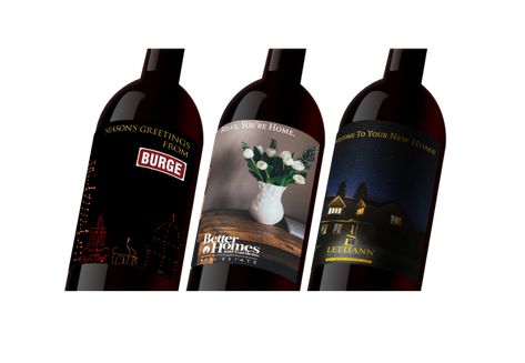 Corporate Custom Labels || Aubrey Vineyards New Home Buyer, Custom Wine Labels, Custom Label, Label Paper, Wine Making, Wine Label, Seasons Greetings, Custom Labels, Corporate Gifts