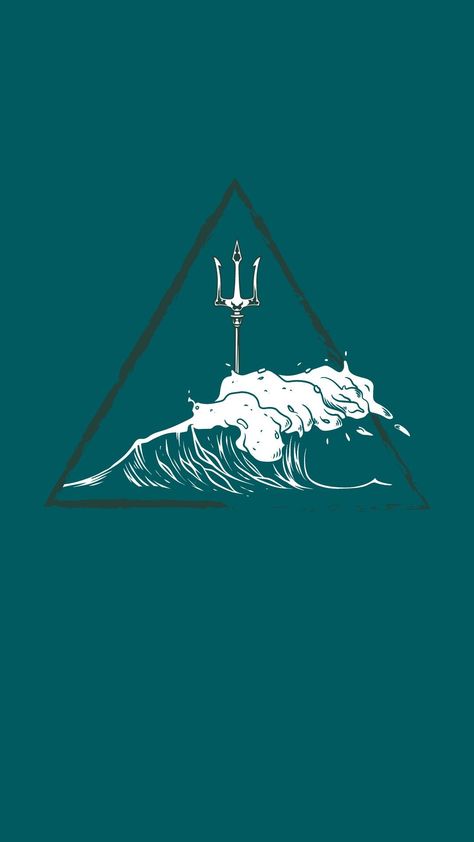 Percy Jackson Silhouette, Posiden Wallpapers, Poseidon Wallpaper Iphone, Greek Mythology Percy Jackson, Simple Percy Jackson Wallpaper, Trident Wallpaper, Trident Aesthetic, Percy Jackson Background, Percy Jackson Wallpaper Iphone