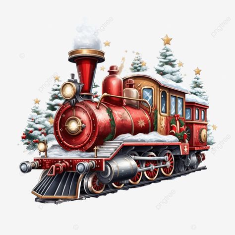 merry christmas train with spheres design winter season and decoration theme christmas star christ Christmas Train Illustration, Train Png, Christmas Trains, Winter Train, Train Clipart, Train Illustration, Decoration Theme, Sphere Design, Star Theme