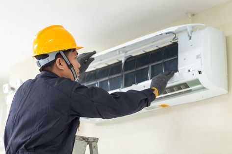 Male technician repairing air conditione... | Premium Photo #Freepik #photo #people #technology #man #construction Air Conditioner Repair, Hvac Repair, Ac Service, Hvac Services, Indoor Air Quality, Indoor Air, Air Quality, Premium Photo, Air Conditioner