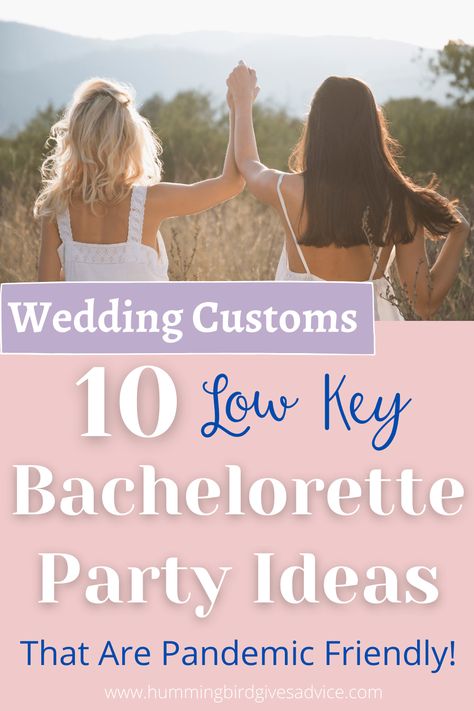 10 Low Key Bachelorette Party Ideas - Hummingbird Wedding Advice Low Key Bachelorette Party Ideas, Low Key Bachelorette, Low Key Bachelorette Party, Bachelorette Party Budget, Hummingbird Wedding, Different Bridesmaid Dresses, Wedding Toss, Wedding Tools, Budget Party