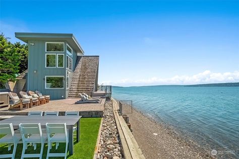 677 Finch Way, Camano Island, WA 98282 | MLS #NWM2135354 | Zillow Camano Island, Concrete Steps, Wood Wall Shelf, Bunk House, Beach Getaways, Sunset Views, My Dream Home, Family Home, Kayaking