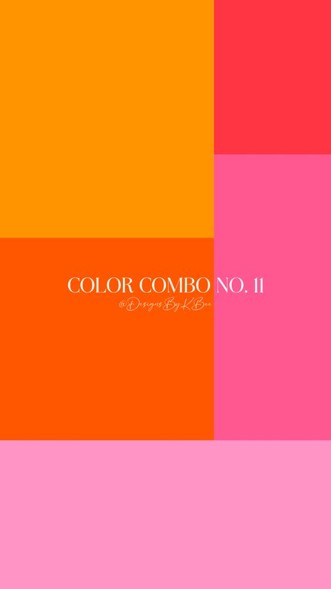 Color Palette With Hot Pink, Pink And Orange Color Palette, Granny Witch, Bright Color Pallets, Photoshop Web Design, Orange Color Combinations, Color Knowledge, Author Branding, Color Design Inspiration