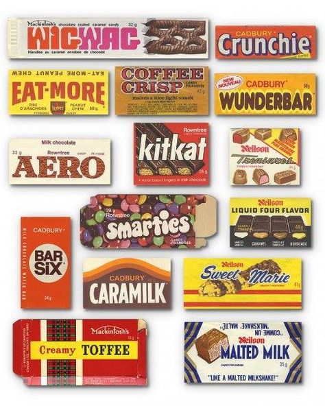 Too bad they don't make Bar Six anymore. Canadian Chocolate Bars, Cadbury Bar, Cadbury Crunchie, Old Candy, Nostalgic Candy, Childhood Memories 70s, Malted Milk, Retro Candy, Vintage Packaging