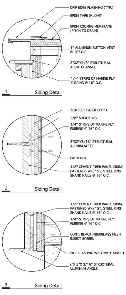 Gallery of Elizabeth H / Bates Masi Architects - 17 Siding Detail, Bates Masi, Details Drawing, Drawing Details, Detail Drawing, Joinery Details, Construction Documents, Technical Drawings, Construction Details