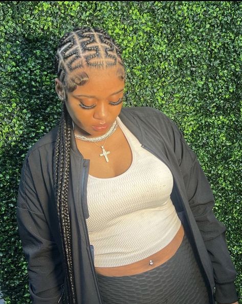 Quick Feed In Braid Styles, Feed In Braid Styles, Stitched Braids, Braids Twist Hairstyles, Frontal Styles, Protective Braids, Track Hairstyles, Cornrows Braids For Black Women, Braided Hairstyles For Black Women Cornrows