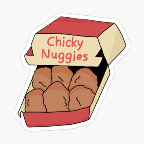 Chicken Nugget Tattoo, Nugget Tattoo, Enjoy Your Meal, Box Sticker, Chicken Nugget, Tattoo Desings, Chicken Nuggets, Sand Color, Sweets Treats