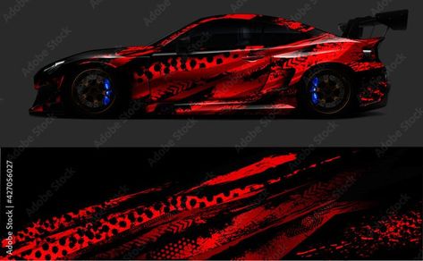 Red Car Wrap Design, Black And Red Car, Red Car Wrap, Car Wrapping, Sign Image, Car Wraps, Car Wrap Design, Car Memes, Car Signs