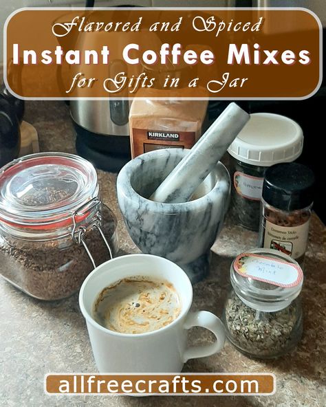 Mixes For Gifts, Homemade Gifts In A Jar, Cappuccino Mix Recipe, Flavored Coffee Recipes, Instant Coffee Recipes, Gifts In A Jar, Mix In A Jar, Homemade Dry Mixes, Homemade Coffee Creamer