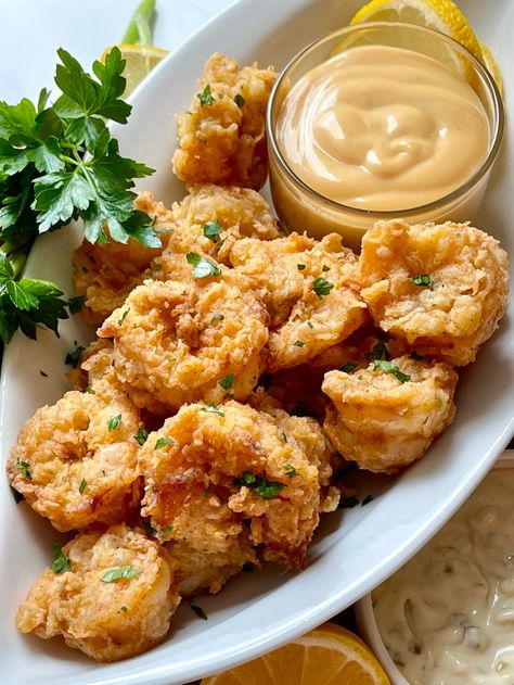 Crispy Fried Shrimp Recipes, Food For Game Night, Fried Shrimp Recipes Easy, Crunchy Shrimp, Crispy Fried Shrimp, Fried Shrimp Recipes, Crispy Shrimp, Shrimp Appetizers, Shrimp Recipes For Dinner