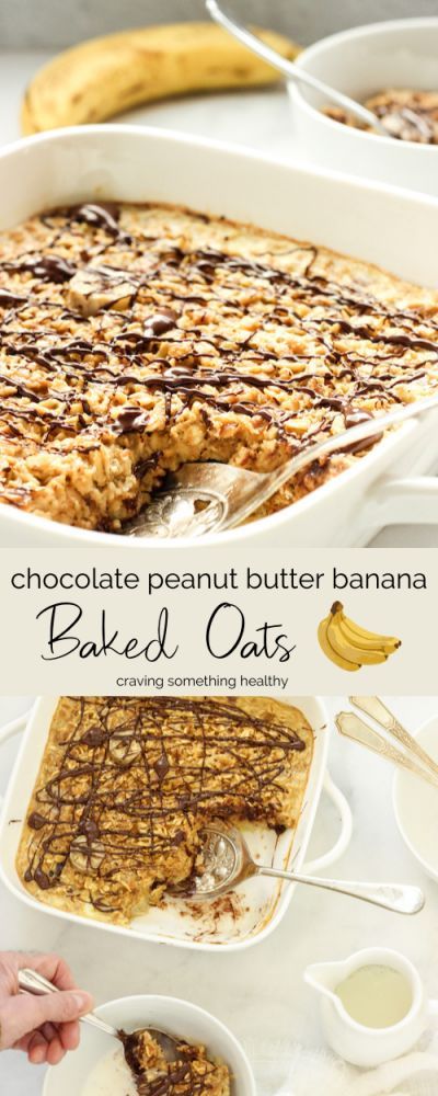 Chocolate Peanut Butter And Banana Baked Oats | Craving Something Healthy | Recipe | Protein baking, Pb2 recipes, Banana baked oatmeal Banana Baked Oats, Oats Baked, Pb2 Recipes, Peanut Butter And Banana, Protein Chocolate, Complex Carbs, Oats Breakfast, Peanut Butter Powder, Baked Oats