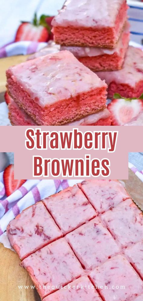 Strawberry Cake Bars, Box Cake Mix Brownies, Strawberry Blondies, Strawberry Cake Mix Brownies, Strawberry Blondie Brownies, Strawberry Cheesecake Blondies, Strawberry Cake Mix Cookie Bars, Strawberry White Chocolate Gooey Bars, Dessert Kabobs