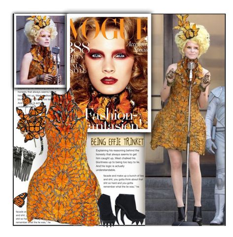 "Alexander McQueen | Effie Trinket" by fassionista ❤ liked on Polyvore featuring Philip Treacy, Miu Miu, Alexander McQueen and Next Innovations Effie Trinket Costume, Hunger Games Effie, Hunger Games Costume, Capitol Couture, Hunger Games Fashion, Movie Classics, Effie Trinket, Hunger Games Movies, Philip Treacy