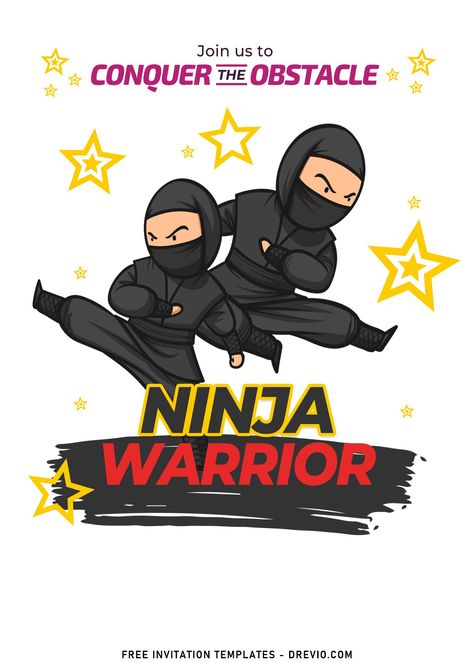 Cool 9+ Adorable Ninja Warrior Birthday Invitation Templates For Kids Easiest way to have great inspiration to be used as your party’s invitation card is here. Home to hundreds upon hundreds invitation templates for various events. This time marks another of our p... Microsoft Word 2007, Insert Text, Word 2007, Free Invitation Templates, Ninja Warrior, Easy Kids, Invitation Card, Invitation Cards, Free Printable