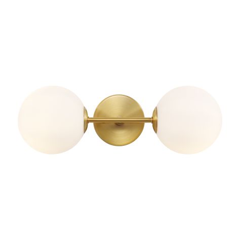 SAFAVIEH Hymn 2-light Globe Bathroom Vanity Wall Sconce (LED Bulbs Included) - 17.5 in. W x 7 in. D x 6 in. H - Bed Bath & Beyond - 40003239 Bathroom Vanity Wall, Ship Decor, Statement Lighting, Oversized Wall Art, Traditional Lighting, Globe Lights, Decorating Coffee Tables, Contemporary Lighting, Fan Light