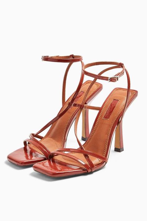 Topshop RITZ Rust Strap High Heels Heels Wedding Guest, Tan Sandals Heels, Kumasi Ghana, Nikes Shoes, Strap High Heels, High Heels Classy, Dresses Boutique, High Heel Dress Shoes, Heels Wedding