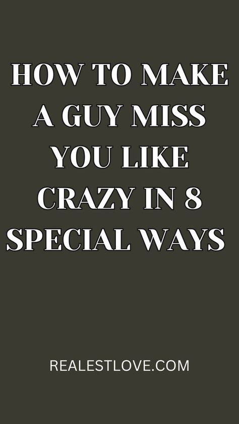 So, if you’re wondering how to make him miss you like crazy, you’re in the right place. Whether you’re in a budding romance or a long-term commitment, these tips will help you inject a dose of anticipation and desire into your connection, fostering a deeper and more meaningful bond. Let’s embark on the journey of making him miss you like crazy and watch as the sparks of longing ignite a renewed passion in your relationship. How To Make Him Miss You, Missing You Boyfriend, Love You Like Crazy, Miss You Text, The Perfect Girlfriend, Communication Tips, Make Him Miss You, Art To Make, Take You For Granted