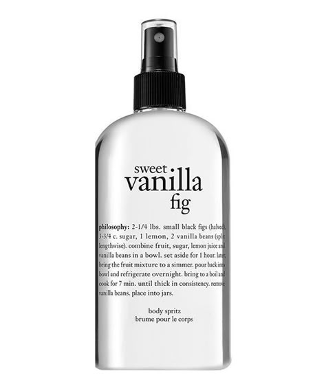 Philosophy Sweet Vanilla Fig, Scent Layering, Freetime Activities, Vanilla Girl, Fresh Linen, The Plaza, Body Skin Care Routine, Body Mist, Body Moisturizer