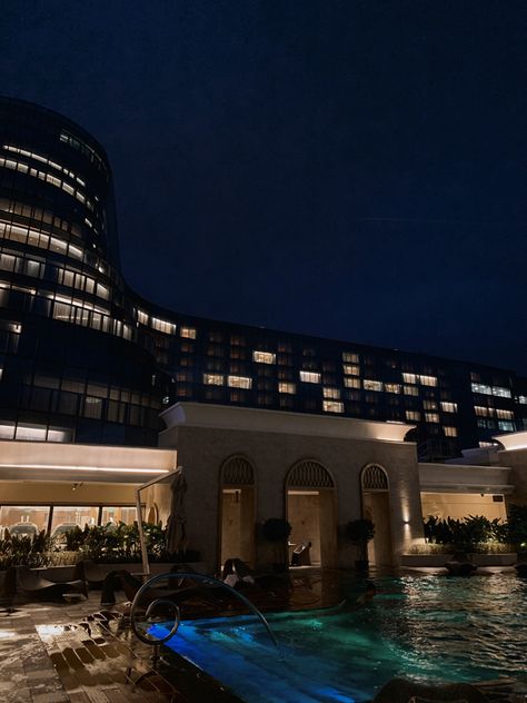 Okada Manila Aesthetic, Manila Aesthetic Night, Okada Manila, Beach At Night, 2024 Vision, Night Aesthetic, Night Lights, Hotels Room, Marina Bay Sands