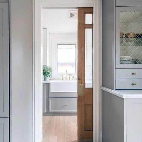 Top 50 Best Pocket Door Ideas - Architectural Interior Designs Cute Pocket Doors, Antique Pocket Door, Antique Pocket Doors, Pocket Door Ideas, Mcgee Home Kitchen, Neptune Home, House Pantry, Friday Inspiration, Mcgee Home