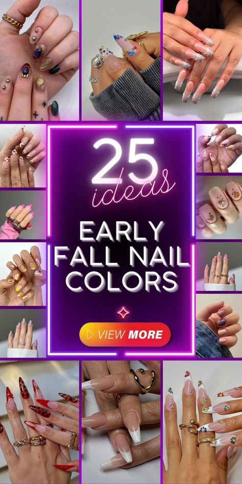 Early fall nail colors are perfect for the transition from late summer. Embrace shades like matte orange, deep red, and neutral tones. Brands like OPI and DND offer gel and dip options for the best finishes. Gel short almond and square designs are trendy and stylish for autumn. Explore pretty, fun ideas and keep your nails looking great through early winter with these popular colors and designs Transition Nail Color Summer To Fall, Summer To Fall Transition Nails 2024, Late Summer Nail Designs, Transition From Summer To Fall Nails, Early Fall Nails Designs, Early Fall Nails 2024, Early Autumn Nails, Fall Sns Nail Colors, Transition Nails Summer To Fall