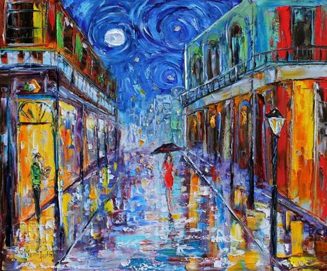 New Orleans Starry sky NOLA Print on canvas made from image | Etsy Tupelo Honey, Quarter Moon, New Orleans Art, New Orleans French Quarter, Modern Impressionism, French Quarter, Stonehenge, Fine Art Gallery, Art And Technology