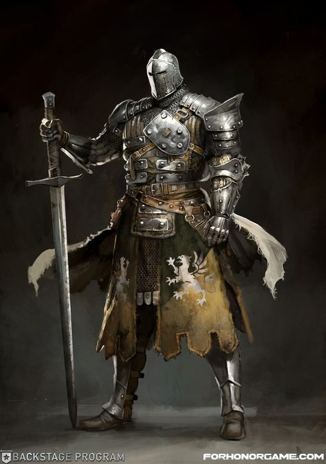 For Honor Armor, For Honor Characters, Warrior Concept Art, Crusader Knight, The Warden, 다크 판타지, Knight Art, Knight Armor, For Honor