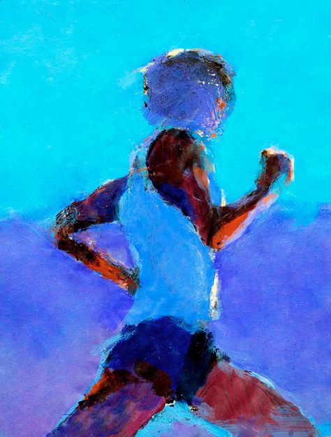 Running Artwork, Running Tattoos, Running Drawing, Running Art, Abstract Figure Art, Sports Painting, Watercolor Art Diy, A Level, Oil Pastel Drawings