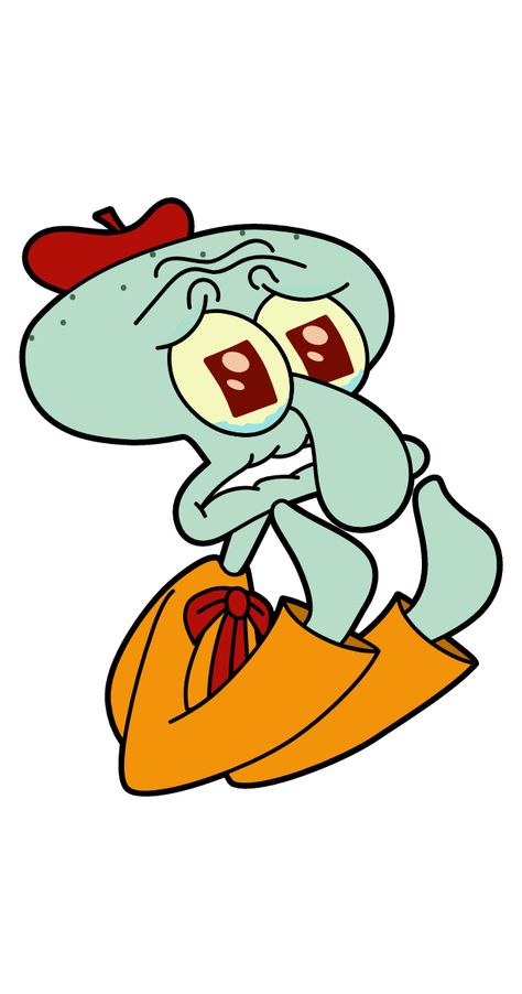 Squidward is an anthropomorphic octopus. He lives in a moai between SpongeBob SquarePants and Patrick Star's houses. Squidward works as the cashier of the Krusty Krab, a job he hates. He is a very... Squidward Art, Spongebob Squidward, Cartoon Art Drawing, Spongebob Patrick, Squidward Tentacles, Spongebob Square, Scene Wallpaper, Rain Wallpapers, Funky Rugs