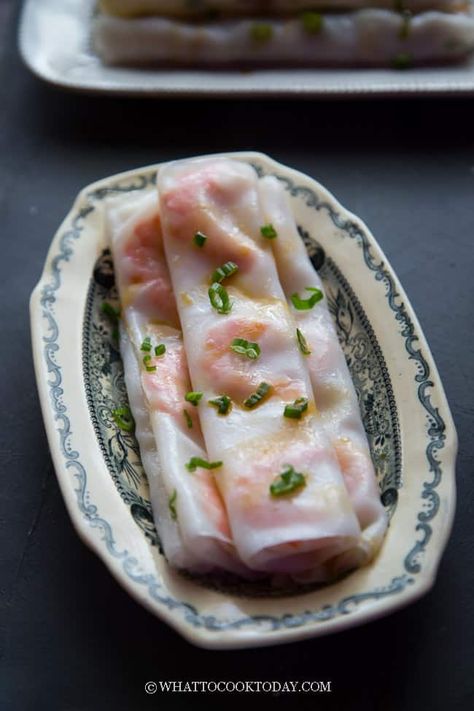 Shrimp Cheung Fun Recipe, Cheung Fun Recipe, Rice Noodle Rolls, Cheung Fun, Noodle Rolls, Cheong Fun, Rice Noodle Roll, Yum Cha, Dim Sum Recipes