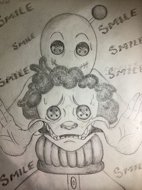 Forced Smile Drawing Reference, Fake Smile Drawing Base, Forced Smile Drawing, Button Eyes Drawing, Emotional Sketch Ideas, Forced Smile, Coraline Drawing, Teeth Drawing, Smile Tattoo