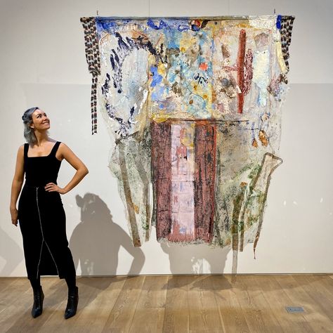 "She figured out that she could put paint down directly onto a table covered in plastic, then peel it up and hang the drying film as her canvas, allowing her to paint acrylic straight onto acrylic." - The NYT . . This was how Suzanne Jackson began creating her famous "Paintings Without a Canvas." Pictured is her current show at Ortuzar Projects in Tribeca.  . . On view until Jan 25th  . . #suzannejackson #paintings #acrylicpaint #ortuzarprojects #tribecaartgallery #nycartgallery #artoftheday Adam Pendleton, Trenton Doyle Hancock, Chris Ofili, Suzanne Jackson, Mark Bradford, Kehinde Wiley, Art Fairs, History Painting, Famous Paintings