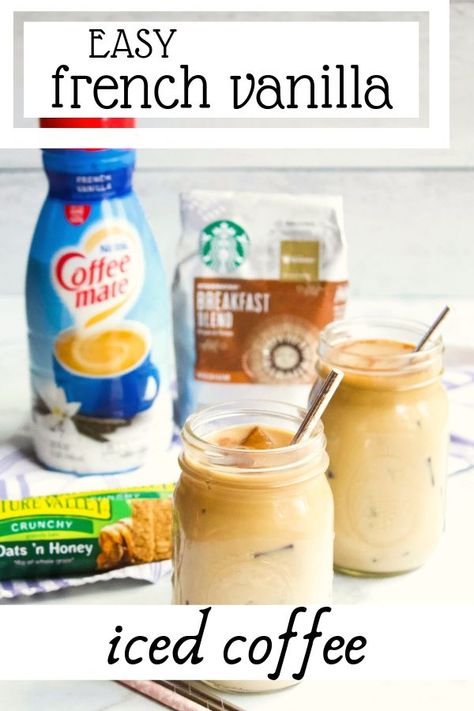 Dunkin French Vanilla Iced Coffee Recipe, French Vanilla Iced Coffee Recipe, Vanilla Iced Coffee Recipe, Iced Matcha Green Tea, Iced White Chocolate Mocha, Vanilla Iced Coffee, Cinnamon Dolce Syrup, French Vanilla Creamer, Vanilla Coffee Creamer