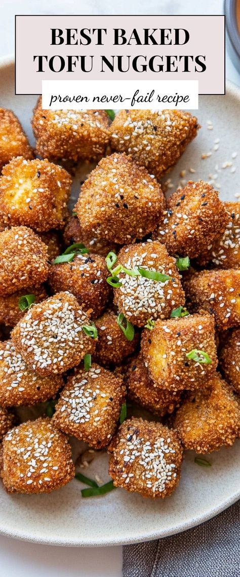 Image for Best Baked Tofu Nuggets Crispy Tofu Air Fryer, Tofu Appetizers, Best Baked Tofu, Tofu Nuggets, Toddler Picky Eater, Air Fryer Recipes Vegetarian, Healthy Appetizer, Guilt Free Snacks, Mini Bites