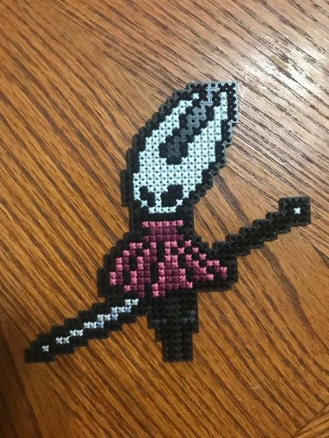 Hornet Cross Stitch Board by BeefyFetus - Thingiverse Hollow Knight Cross Stitch, Team Cherry, Cross Stitch Boards, Art Cross Stitch, Hornet, Hama Beads, Perler Beads, Pixel Art, 3d Printing