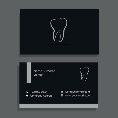 Business Card Design For Dentist, Dental Cards Business, Dental Clinic Business Card, Tooth Design Ideas, Visit Card Dentist, Business Card Design Dentist, Dental Visiting Card, Dental Business Cards Design, Dental Design Graphics