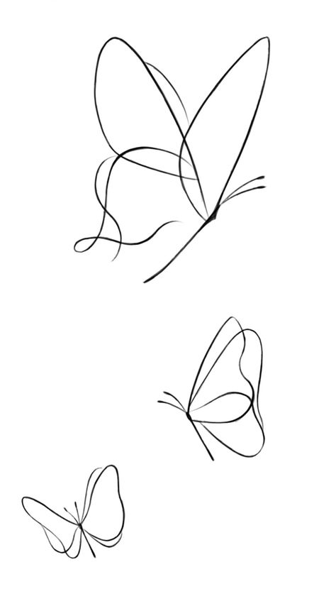 One Line Butterfly Tattoo, Fineline Tattoo Minimalist Butterfly, Butterfly Fine Line, Lineart Butterfly Tattoo, One Line Drawing Butterfly, Butterfly Single Line Tattoo, One Line Art Butterfly, Fineline Butterfly Tattoo, Rib Tattoos For Women