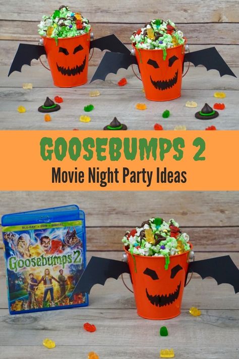 Goosebumps 2 Movie Night Party Ideas Goosebumps Party Ideas, Goosebumps Movie Night Food, Goosebumps Themed Birthday Party, Goosebumps Party Food, Goosebumps Movie Night, Goosebumps 2, Goosebumps Party, Halloween Movie Night Party, Goosebumps Books Collection