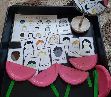 Tuff Tray Ideas Toddlers, Monster Activities, Tuff Spot, Tuff Tray, Diy Tray, Perfume Tray, Managing Emotions, New Class, Feelings And Emotions